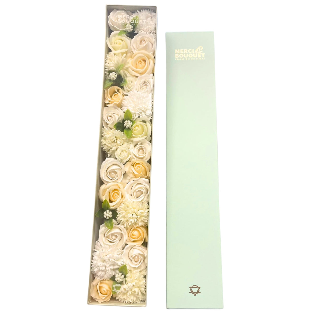 Soap Flowers Extra Long Box - Wedding Blessings - White & Ivory - SHAMTAM.COM