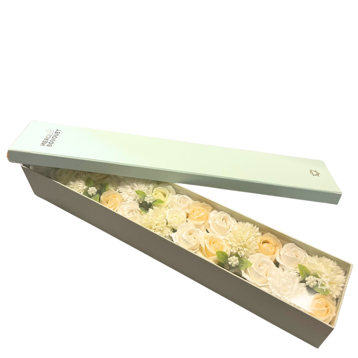 Soap Flowers Extra Long Box - Wedding Blessings - White & Ivory - SHAMTAM.COM