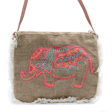 Fab Fringe Bag - Elephant Embroidery - SHAMTAM.COM