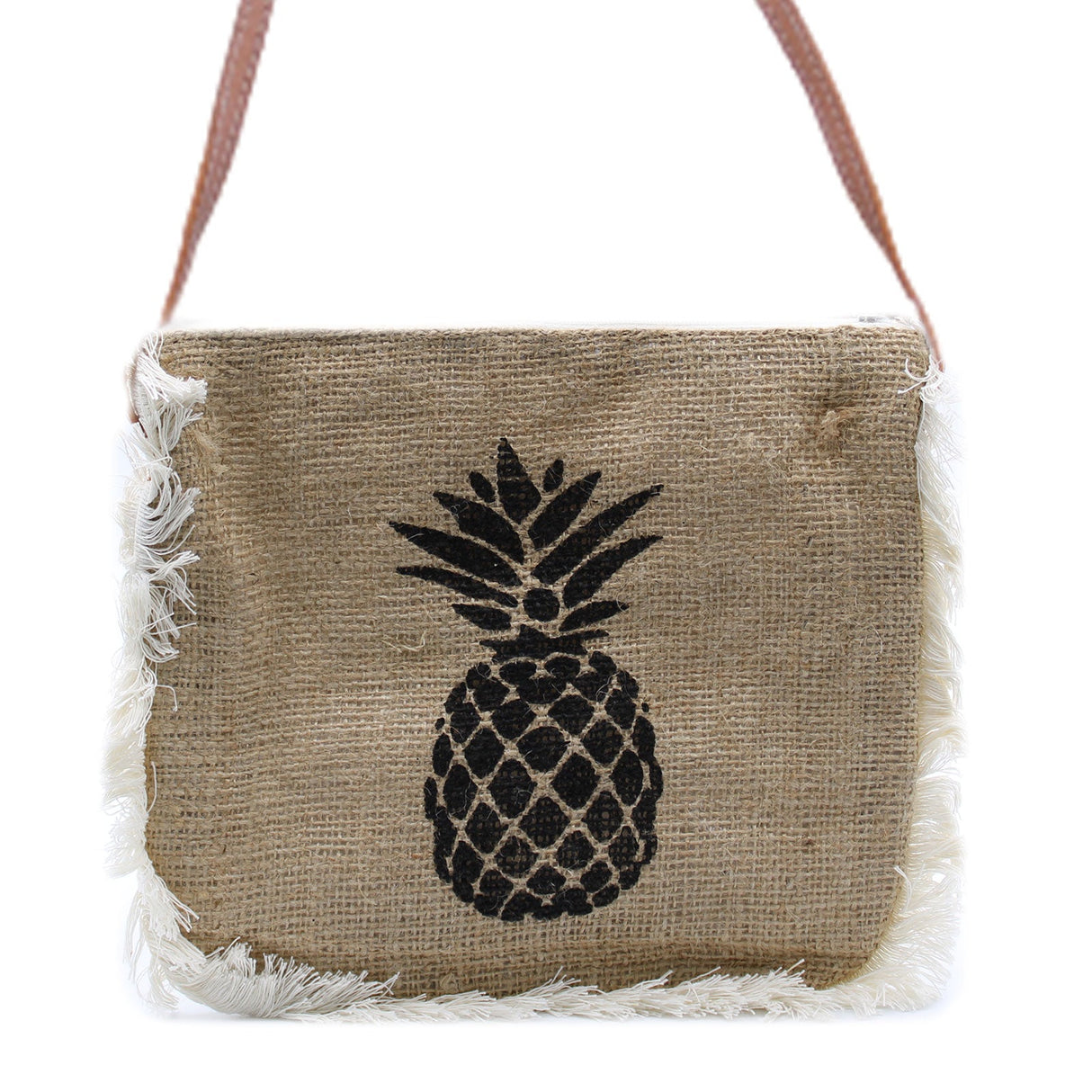 Fab Fringe Bag - Pineapple Print - SHAMTAM.COM