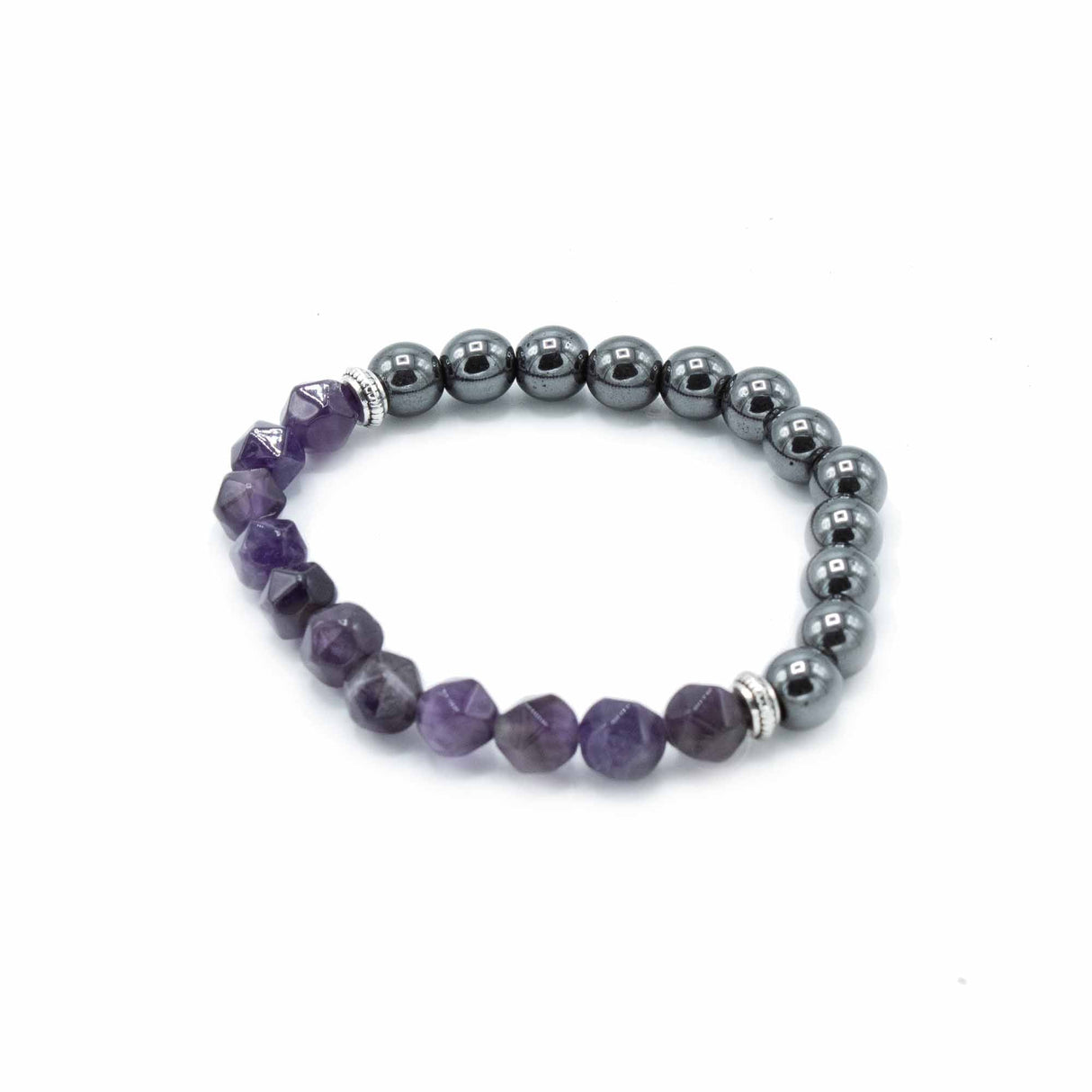 Amethyst Bracelet Faceted Magnetic Gemstone - SHAMTAM.COM