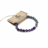 Amethyst Bracelet Faceted Magnetic Gemstone - SHAMTAM.COM