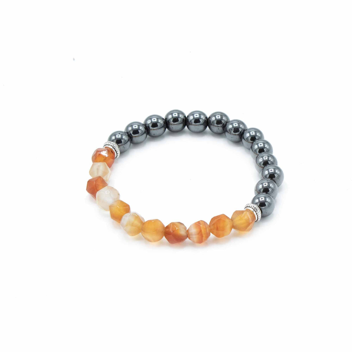 Carnelian Bracelet Faceted Magnetic Gemstone - SHAMTAM.COM