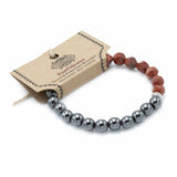 Red Jasper Bracelet Faceted Magnetic Gemstone - SHAMTAM.COM