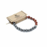 Red Jasper Bracelet Faceted Magnetic Gemstone - SHAMTAM.COM