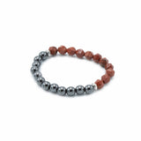 Red Jasper Bracelet Faceted Magnetic Gemstone - SHAMTAM.COM