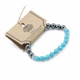 Turquoise Magnetic Bracelet Faceted Crystal Gemstone - SHAMTAM.COM