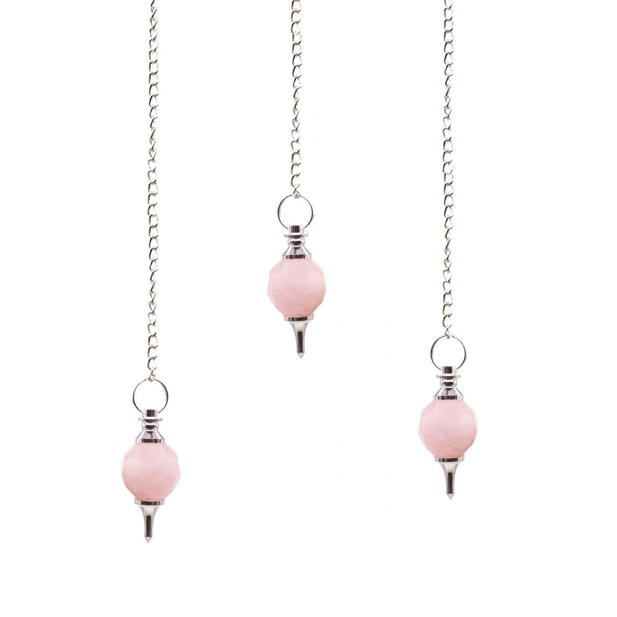 Rose Quartz Pendulum - Faceted Gemstone - SHAMTAM.COM