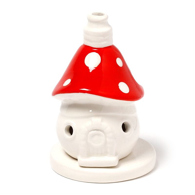 Fairy Toadstool House Ceramic Incense Cone Burner - SHAMTAM.COM