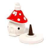 Fairy Toadstool House Ceramic Incense Cone Burner - SHAMTAM.COM