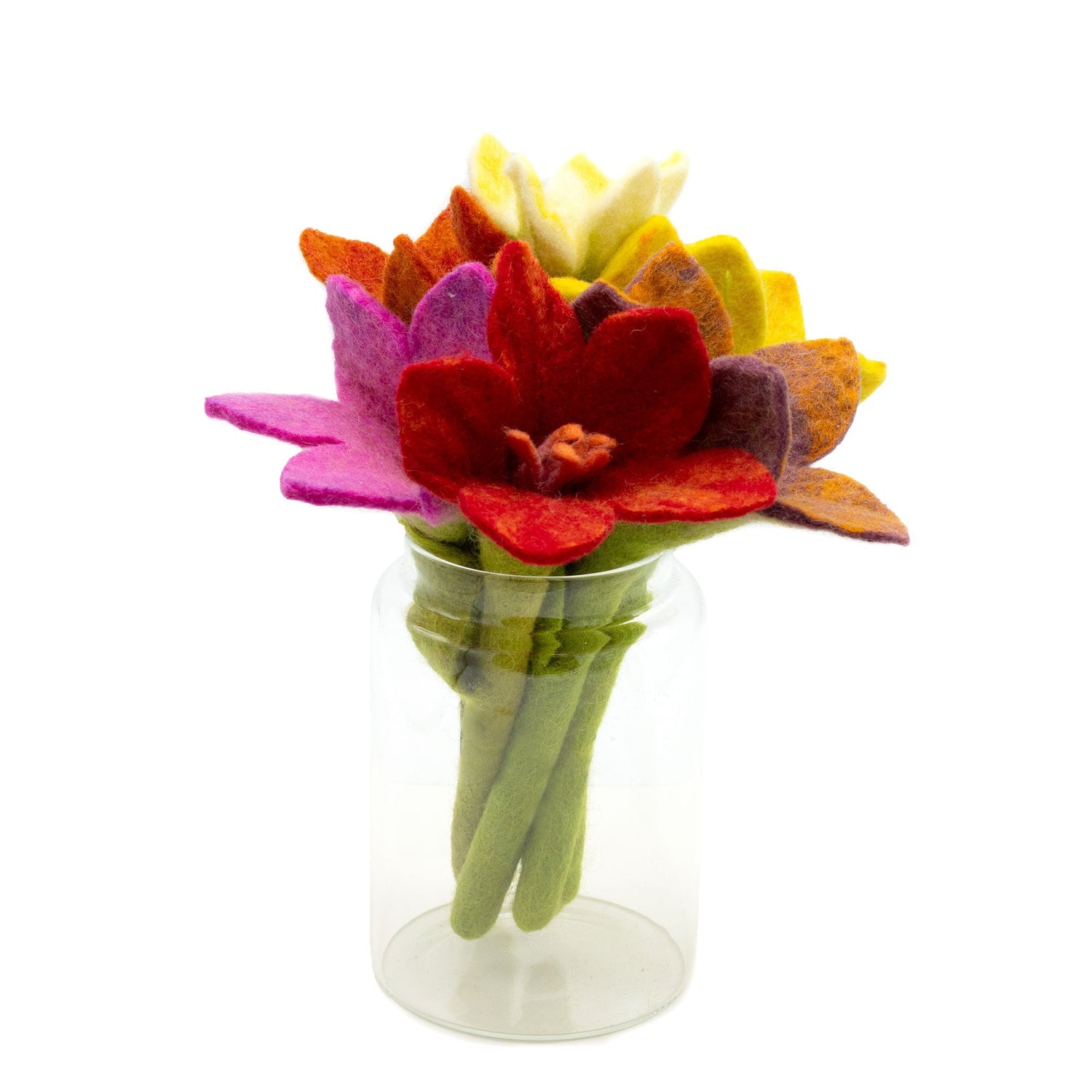 Felt Flowers - Lily (assorted colours) (6 pcs) - SHAMTAM.COM