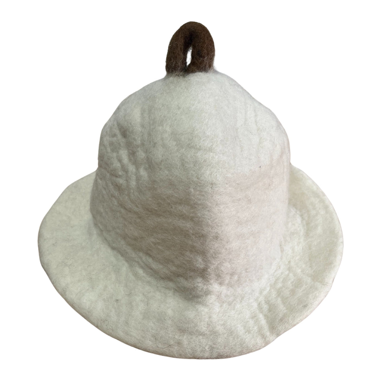 Felted Sauna Bowl Hat - Natural - SHAMTAM.COM