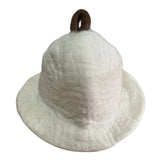 Felted Sauna Bowl Hat - Natural - SHAMTAM.COM
