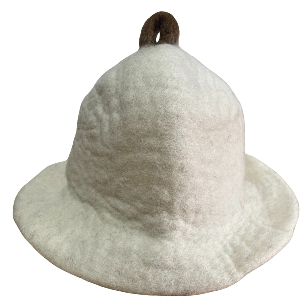 Felted Sauna Bowl Hat - Natural - SHAMTAM.COM