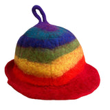 Felted Sauna Bowl Hat - Rainbow - SHAMTAM.COM