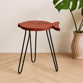 Fish Stand Albasia Wood Terracotta - SHAMTAM.COM