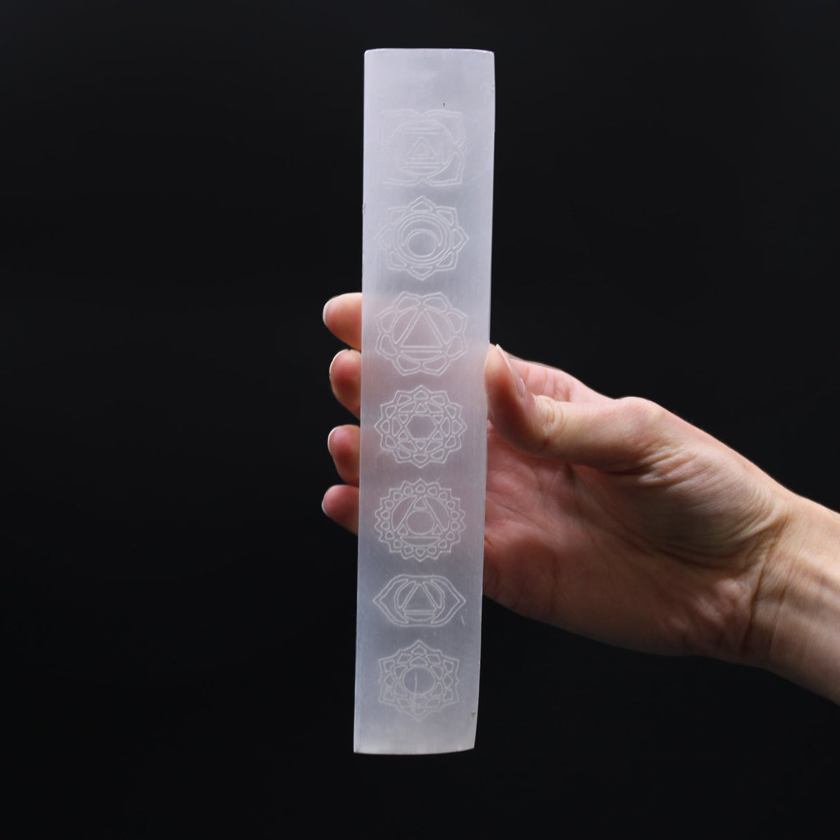 Chakra Charging Plate Selenite 20cm - SHAMTAM.COM