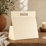 Flat Pack Gift Box - Lrg Hand Box (28 × 12.5 × 26 cm) - Ivory — styled in a warm, naturally lit interior