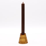 Flip Dinner Candle / Tealight Holder - Antique Amber (2 pcs) - SHAMTAM.COM