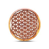 Flower of Life Round Wooden Wall Panel 40cm - SHAMTAM.COM