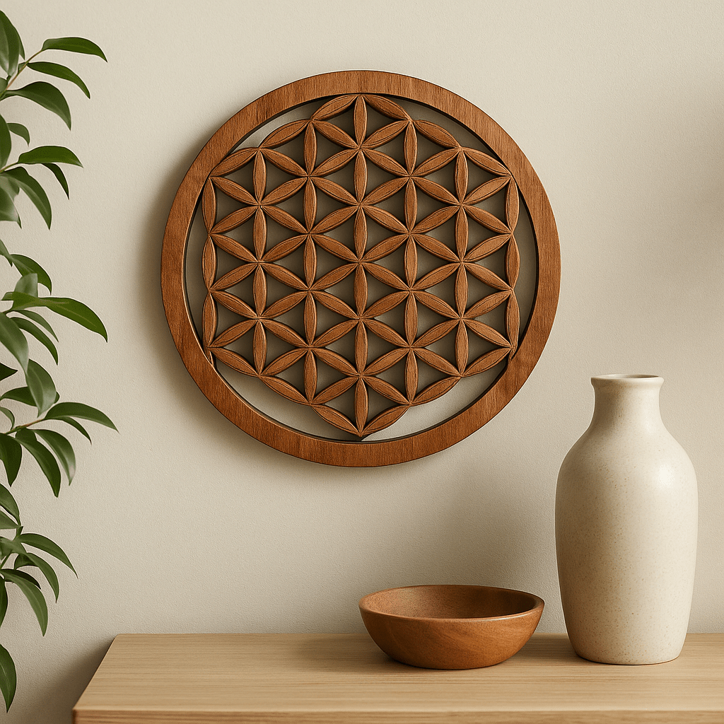 Flower of Life Wooden Wall Panel 30 cm - SHAMTAM.COM