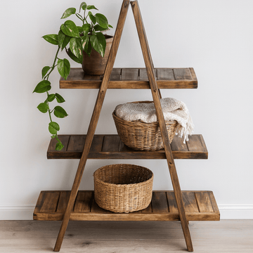 Folding A Frame Display Stand Brown