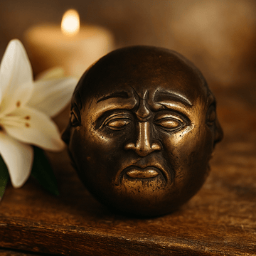 Estatua de Buda de cuatro caras de latón Feng Shui 4.5cm
