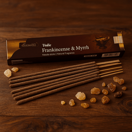 Frankincense and Myrrh Vedic Incense Sticks, 12 Count - SHAMTAM.COM