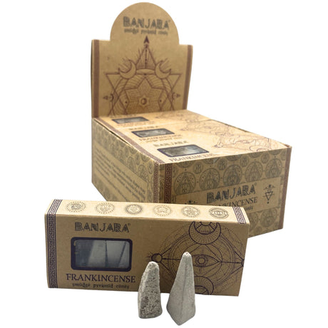 Frankincense Incense Cones Pyramid Smudge 10 Cones Banjara - SHAMTAM.COM