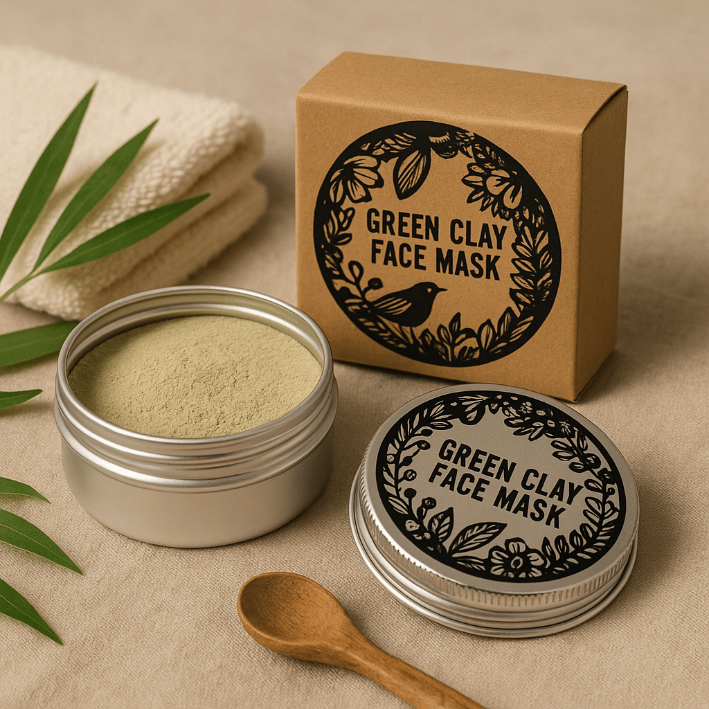 French Green Clay Facial Mask 80g - SHAMTAM.COM