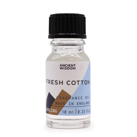 Fresh Cotton Fragrance Oil 10ml by Ancient Wisdom - Cooling Scent Made in England - SHAMTAM.COM