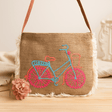 Fringe Bag with Bicycle Embroidery - SHAMTAM.COM