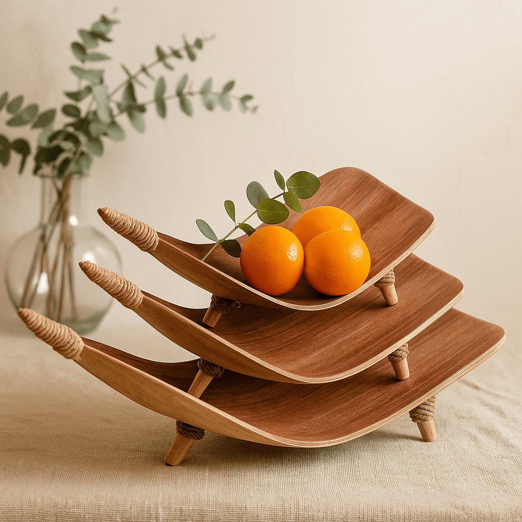 Fruit Bowls Coconut Leaf Set of 3, Natural - SHAMTAM.COM