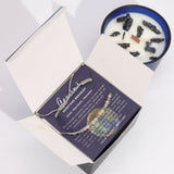 Gemini Zodiac Crystal Candle & Gemstone Bracelet Set - Enhance Creativity & Balance with Citrine, Rose Quartz, and Moonstone - SHAMTAM.COM