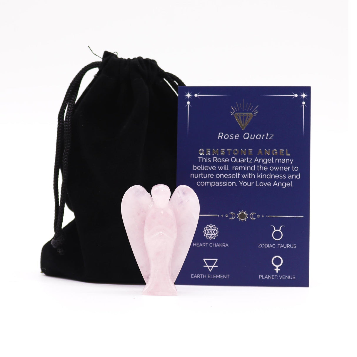 Gemstone Angel - Rose Quartz - SHAMTAM.COM