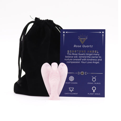 Gemstone Angel - Rose Quartz - SHAMTAM.COM
