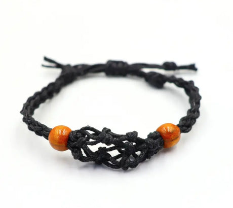 Gemstone Bracelet Cord - Black - SHAMTAM.COM