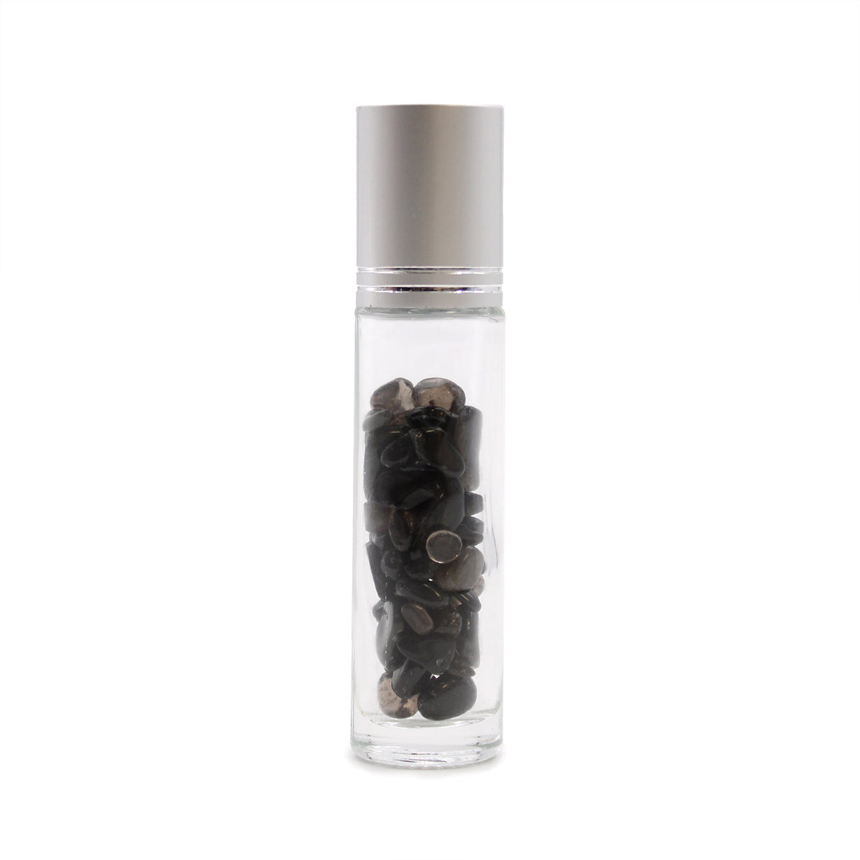 Crystal Oil Roller - Black Tourmaline - Silver Cap - SHAMTAM.COM