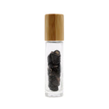 Crystal Oil Roller - Black Tourmaline - Wooden Cap - SHAMTAM.COM