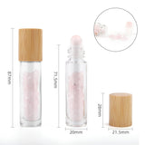 Crystal Oil Roller - Rose Quartz - Wooden Cap - SHAMTAM.COM