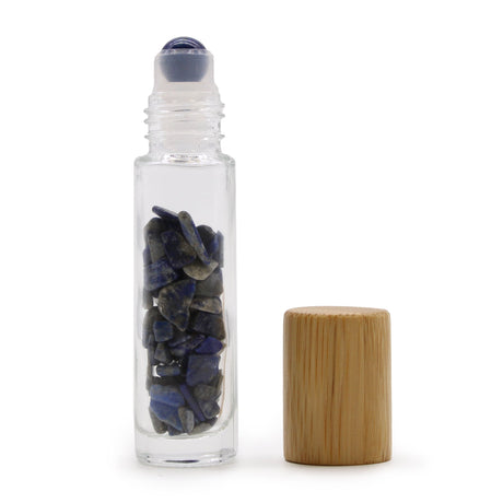 Crystal Oil Roller - Sodalite - Wooden Cap - SHAMTAM.COM