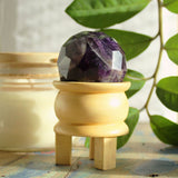 Amethyst Sphere Crystal Gemstone Faceted Healing Ball & Stand - SHAMTAM.COM