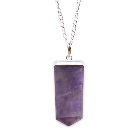 Amethyst Pendant Crystal Gemstone Flat Pencil - SHAMTAM.COM