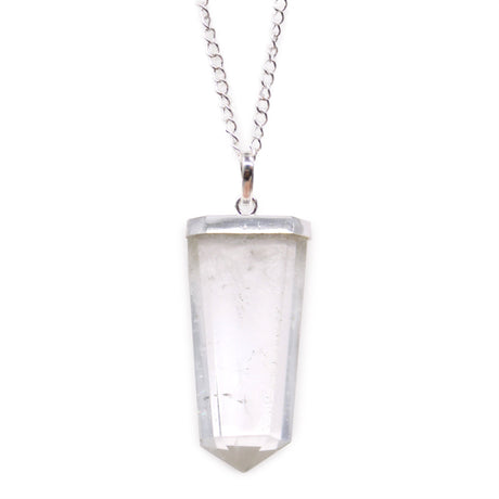 Rock Quartz Pendant Crystal Gemstone Flat Pencil - SHAMTAM.COM