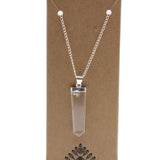 Rock Quartz Pendant Crystal Gemstone Flat Pencil - SHAMTAM.COM