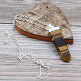 Tiger Eye Pendant Crystal Gemstone Flat Pencil - SHAMTAM.COM