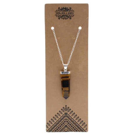 Tiger Eye Pendant Crystal Gemstone Flat Pencil - SHAMTAM.COM