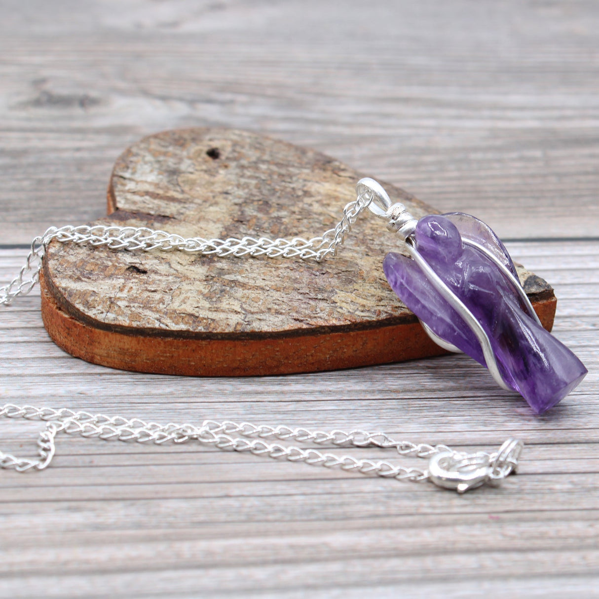 Amethyst Pendant Guardian Angel Crystal Gemstone - SHAMTAM.COM