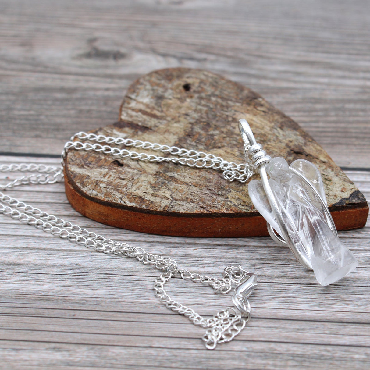 Rock Quartz Pendant Guardian Angel Crystal Gemstone - SHAMTAM.COM