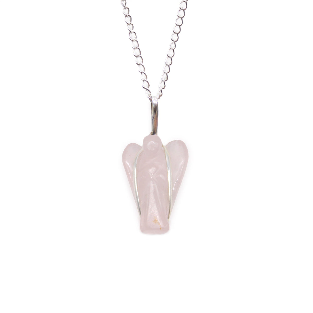 Rose Quartz Pendant Guardian Angel Crystal Gemstone - SHAMTAM.COM